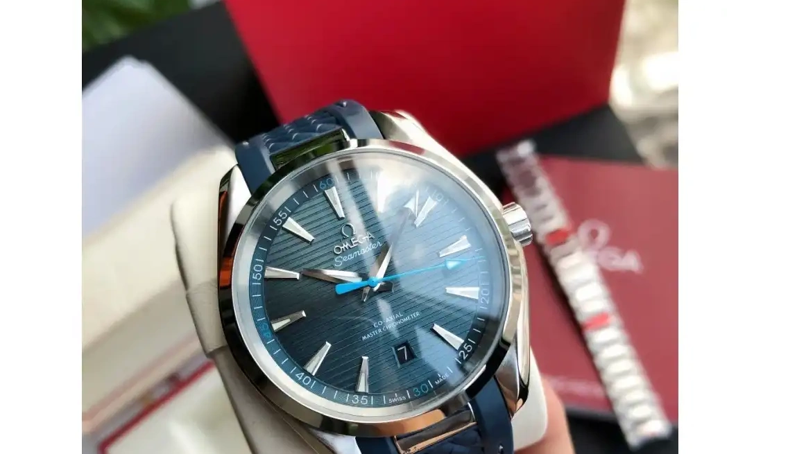 MY8215+Free Dial Bracelet SS Aqua Terra 41mm Blue GDF 150M 0510